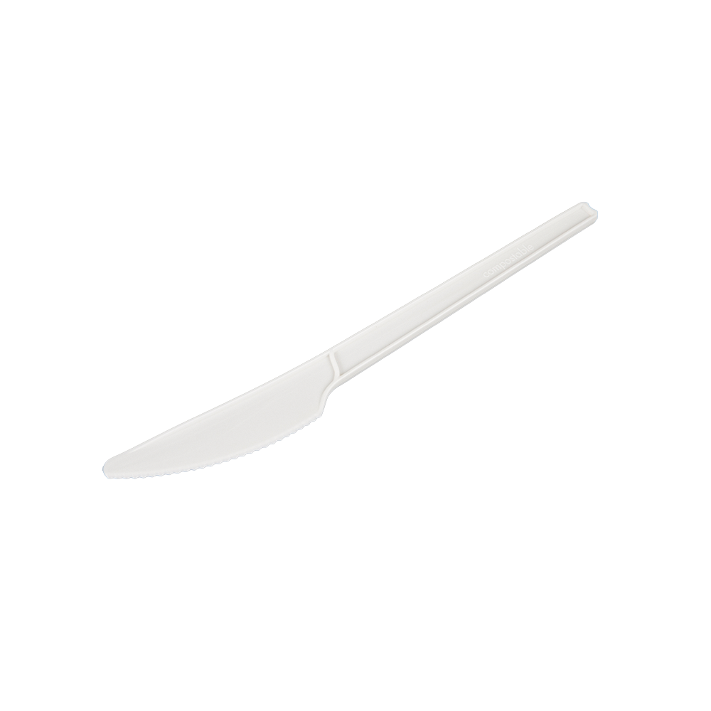 6.5" CPLA Biodegradable Compostable Disposable Flatware Cutlery Knife WFS-Q03