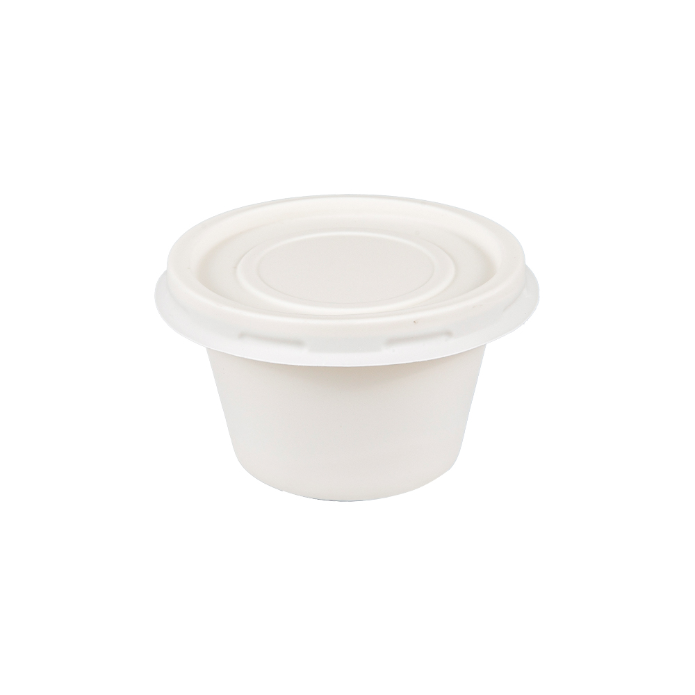 2oz/4oz Cornstarch Biobased Portion Souffle Cup Lids