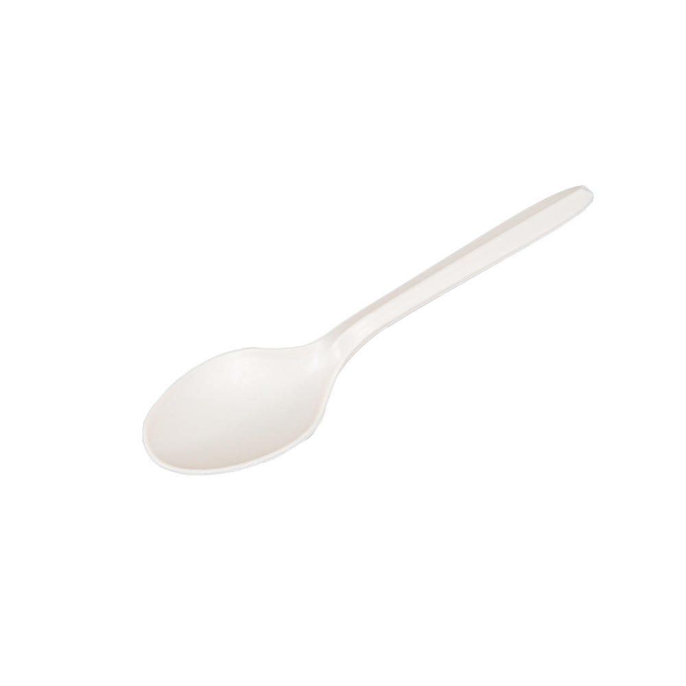 4.5”Disposable Cornstarch bioplastic biobased spoon WFS-11