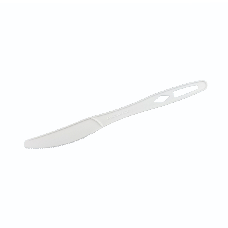 New Arrival 6.5" CPLA Biodegradable Compostable Disposable Flatware Cutlery Knife