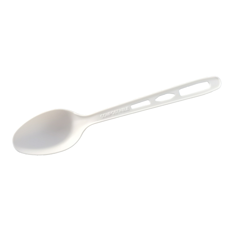 New Arrival 6.5" CPLA Biodegradable Compostable Disposable Flatware Cutlery Spoon